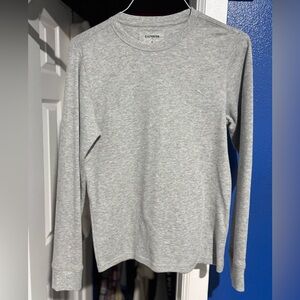 Express Heather Gray Crew Neck Top